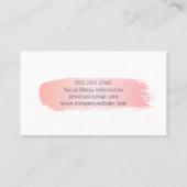 Rosa gebürstet visitenkarte (Rückseite)