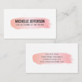 Rosa gebürstet visitenkarte (Vorne/Hinten)