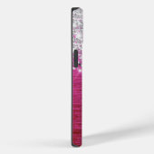Rosa, gebürstetes Metall - Silbertablett Glitzer M Case-Mate iPhone Hülle (Rückseite / Rechts)