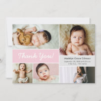 Rosa Geburtsankündigung Custom Foto Baby Dusche