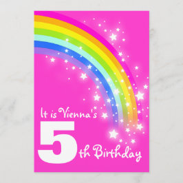 Rosa Geburtstag des 5. Geburtstages des Einladung