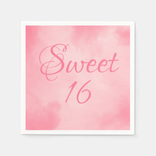 Rosa Geburtstag des Bonbon-16 Serviette