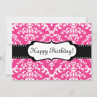 Rosa Geburtstag Einladung Niedlich Damask Sweet 16
