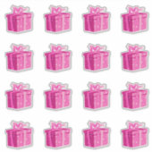 Rosa Geburtstag Gegenwart Aufkleber Prinzessin Übe (Vorderseite)