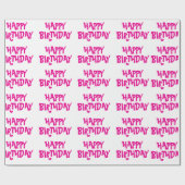 rosa Geburtstag Geschenkpapier (Flach)
