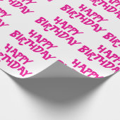 rosa Geburtstag Geschenkpapier (Ecke)