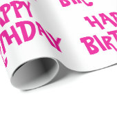 rosa Geburtstag Geschenkpapier (Rolleneckpunkt)