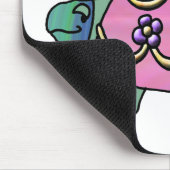 Rosa Geburtstags-Schildkröte Mousepad (Ecke)