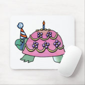 Rosa Geburtstags-Schildkröte Mousepad (Mit Mouse)