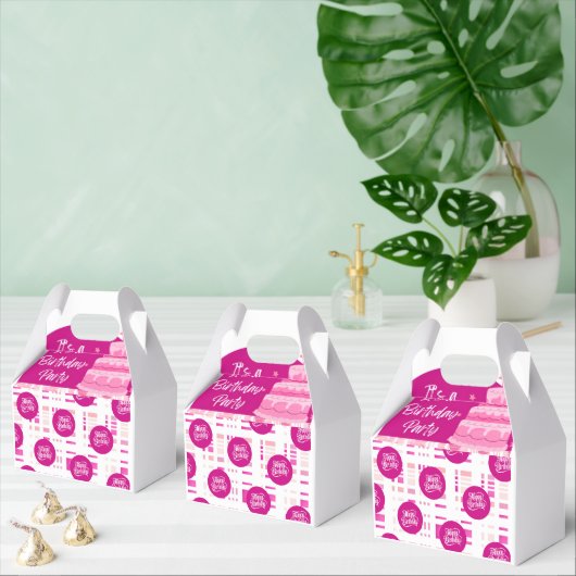 Rosa Geburtstagsfeier Geschenkschachtel (Zahlreiche)