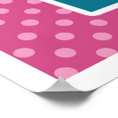 Rosa Geburtstagsgedicht für Mädchen. Poster (Ecke)