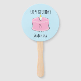 Rosa Geburtstagstorte Fächer