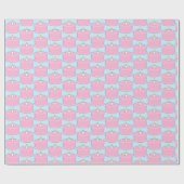 Rosa Geburtstagstorte Geschenkpapier (Flach)