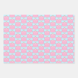 Rosa Geburtstagstorte Geschenkpapier Set