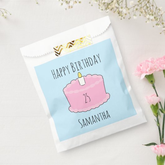 Rosa Geburtstagstorte Geschenktütchen (Versiegelt)