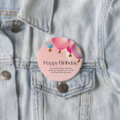 Rosa Geburtstagswünsche Button (Beispiel)