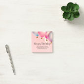 Rosa Geburtstagswünsche Post-it Klebezettel (Büro)