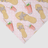 Rosa Gedreht Flop Tropical Bling Seidenpapier (Ausschnitt)