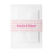 Rosa Geek Chic Binary Code Bands Einladungsbanderole (Vorderseite Beispiel)
