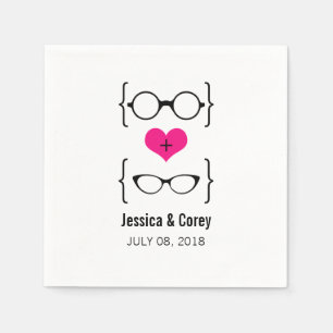 Rosa Geeky Glas-Papierservietten Serviette