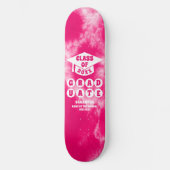 Rosa Gefärbte Krawatte Abschluss Skateboard (Vorderseite)