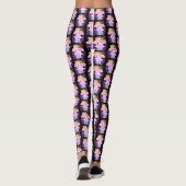 Rosa gefärbte Pilze Überall Maßgeschneiderte Moder Leggings (Rückseite)