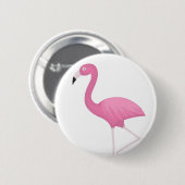 rosa gefiederter Flamingo Button (Vorne & Hinten)