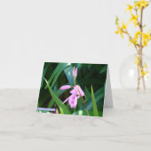 Rosa gegen Grün Karte (Gelbe Blume)