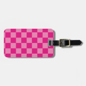 rosa Gegeometrisch geprüft Gepäckanhänger (Vorderseite horizontal)