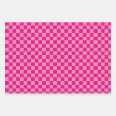 rosa Gegeometrisch geprüft Geschenkpapier Set (Vorderseite 3)