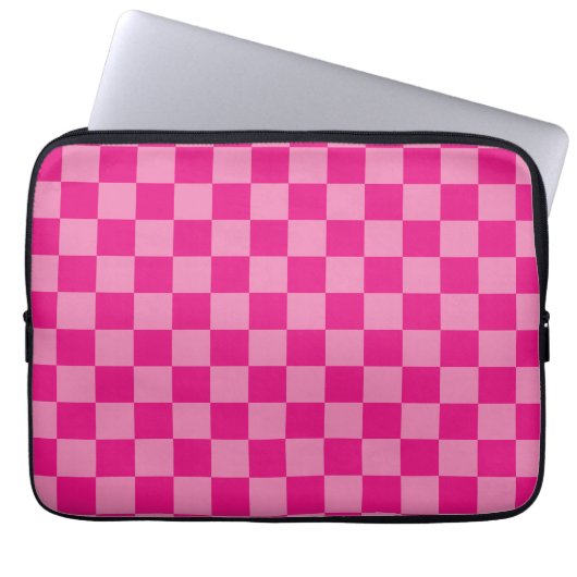 rosa Gegeometrisch geprüft Laptopschutzhülle (Vorderseite)