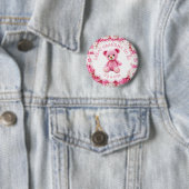 Rosa gehäkelter Teddybär | Urgroßmutter wird es se Button (Beispiel)