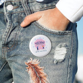 Rosa Gehirndarstellung Künstliche Intelligenz Button