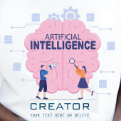Rosa Gehirndarstellung Künstliche Intelligenz T-Shirt