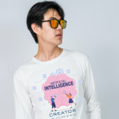 Rosa Gehirndarstellung Künstliche Intelligenz T-Shirt