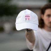 Rosa Gehirndarstellung Künstliche Intelligenz Truckerkappe