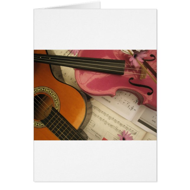 Rosa Geige und Gitarre (Vorne)