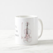 Rosa Geigen-Schimmer Violine Kaffeetasse (VorderseiteRechts)