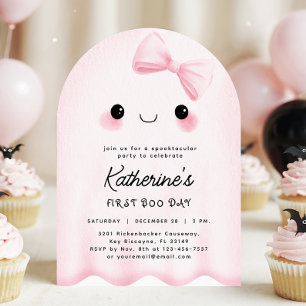 Rosa Geist Erstbootstag Arch Geburtstag Einladung