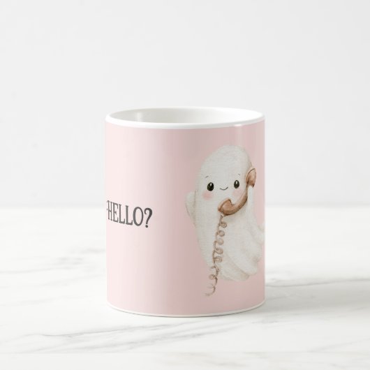 Rosa Geist Hallo Telefon Kaffeetasse (Mittel)