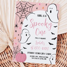 Rosa Geister Spooky Ein Halloween Geburtstag Einladung