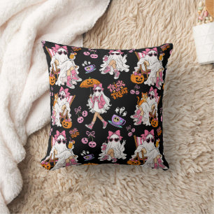 Rosa Geistermädchen Halloween Süß Gruselig für Tee Kissen