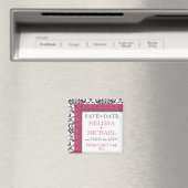 Rosa geklebter Damaskus Speichern des Datumsfenste Magnet (In Situ (Geschirrspüler))