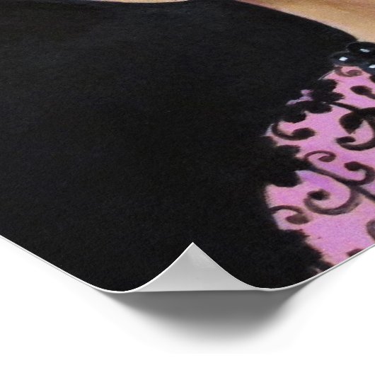 rosa gekleidet poster (Ecke)