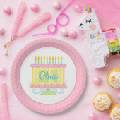 Rosa Gelb 21. Geburtstag Geburtsname Pappteller (Party)
