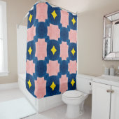 Rosa Gelb Abstrakt Duschvorhang (Beispiel)