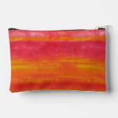 Rosa Gelb Abstrakt Zubehörtasche (Rückseite)