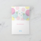 Rosa Gelb Blau Bereit zum Pop Babydusche Dankeskarte (Innenseite)