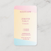 Rosa Gelb Blau Moderne Elegante Trend Farben Chic Visitenkarte (Rückseite)