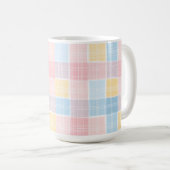 ROSA GELB BLAU OSTER-KAROMUSTER KAFFEETASSE (VorderseiteRechts)